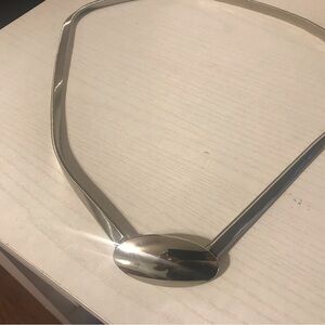 💖 Beautiful Silver Oval Pendant belt 70’s 80’s vibe vintage serpentine Disco